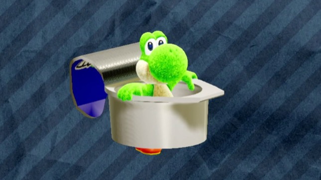 Yoshi in the Blue Coffee Creamer in-game costume.